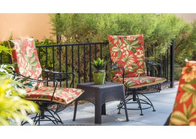 Outside patio chairs at The Heights of Summerlin